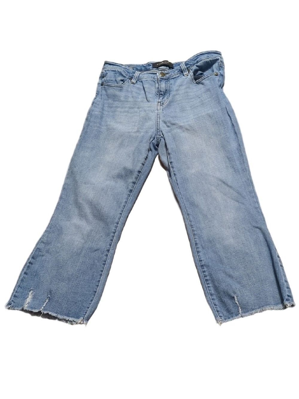 Liverpool Jeans Spokane Wide Leg Distressed Cropped Size 6/28